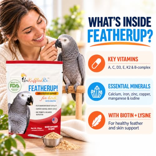 FeatherUp! Bird Molting Support & Feather Growth Supplement