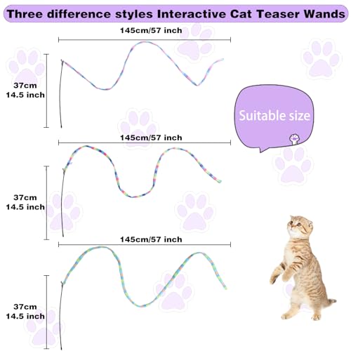 Cat Wand Toys Interactive Kitten Toys (3 PCS)