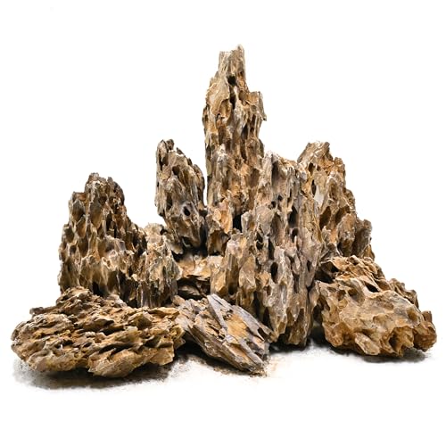 Natural Stone 20lb Aquarium Rocks for Aquarium Landscaping Models and PH Neutral Rocks Aquascaping Stones for Terrariums (20LB(2-8 inches))