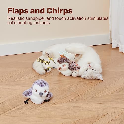 Cat Toys 2 Pcs Flapping Sandpiper Pair (Piper Couple)