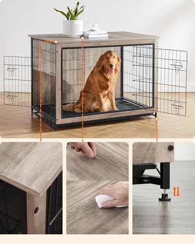 44.1" Dog Crate Furniture (Greige / 44.1"L x 29.5"W x 32.3"H)