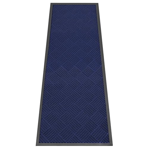 Indoor Outdoor Door Mat (Blue Diamond / 2' x 6' (Rectangular))