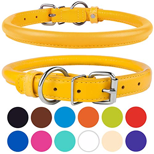 Tangle Free Rolled Leather Dog Collar