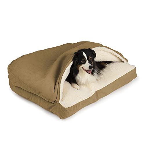 Rectangle Cozy Cave Dog Bed (Camel / Extra Large)