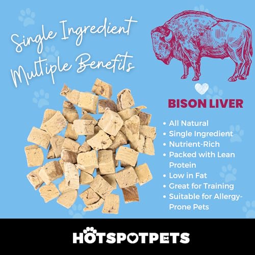 Freeze Dried Bison Liver Treats for Cats & Dogs