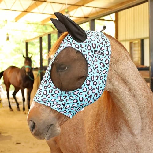 Lycra Horse Fly Mask w (Party Cheetah / Cob)