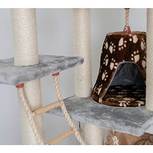 Cat Tree Model A7802 (42"(L)X26"(W)X78"(H) / Silver Gray)