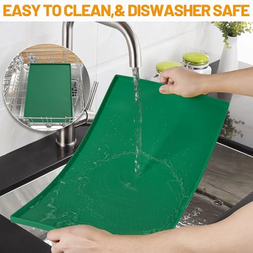 Dog Feeding Mat (Hunter green / 24"l X 16"w)