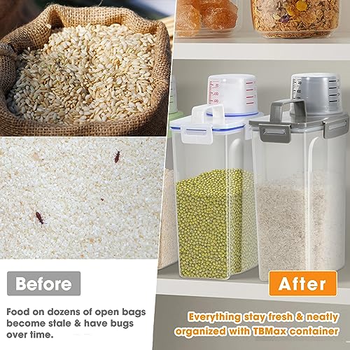 Rice Storage Container 3 to 5 Lbs (3Qt-Grey)