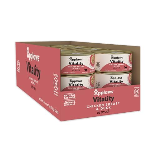 Vitality Chicken & Duck in Broth Wet Cat Food (2.47 Ounce (Pack of 24))
