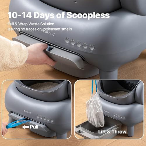 M1 Plus Self Cleaning Litter Box Bundle with 2 (Grey)