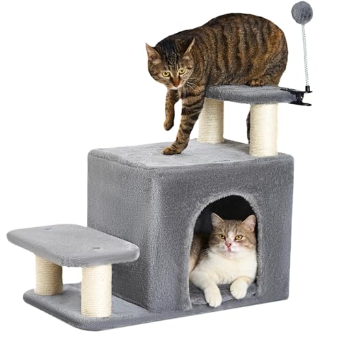 Cat Stairs for Bed (Gray)