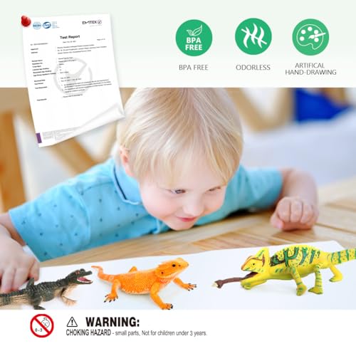 Animal Figurines Snake Toys 11PCS Reptile Figures Cold Blooded Amphibians Lizard Zoo Pack for Toddlers Kids Christmas Decoration Gift