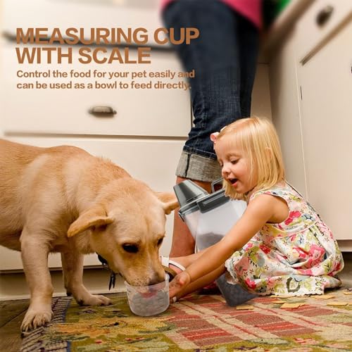 Upgraded Dog Food Storage Container Small (Grey 3 Qt)