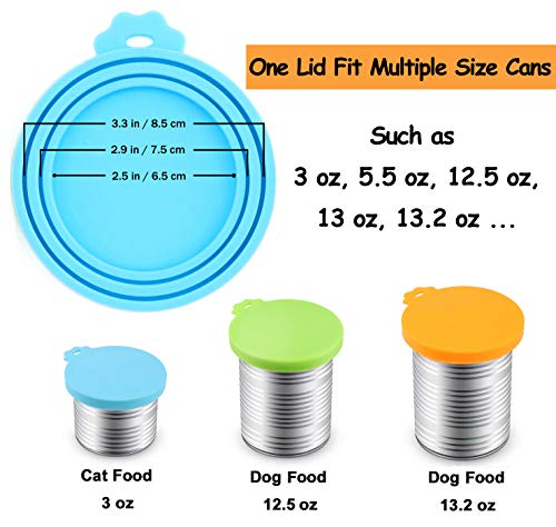 Pet Food Can Cover Silicone Can Lids for Dog and Cat Food (Multi-colored)