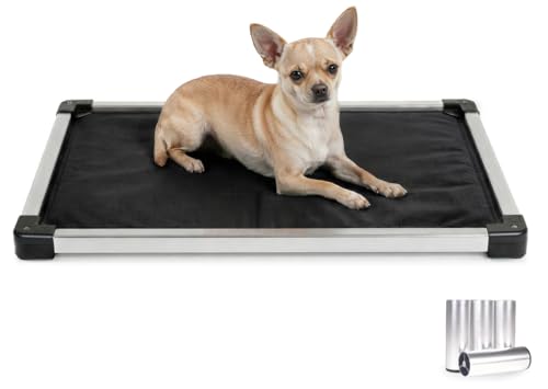 Chew Proof Armored Crate Bed 29 x 18 for Small Dogs (Small (29" L x 18" W x 1" H) / Obsidian Black)