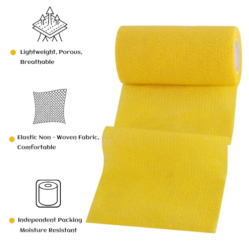 Elastic Self Adhesive Bandage Wrap 4 Inch (4 Inch-24 Count Color)