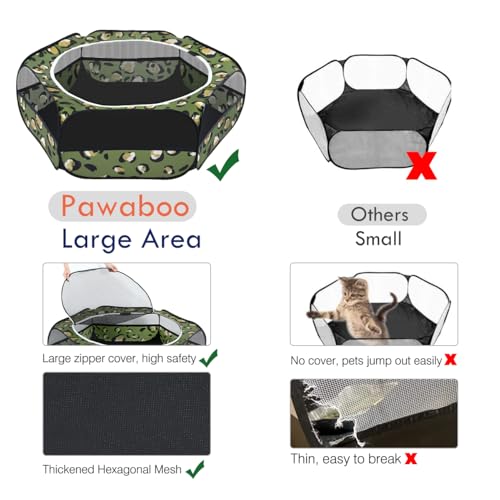 Small Animal Playpen with Zippered Cover (T-Leopard Print)