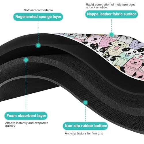 Pet Feeding Mat for Floors Cat Food Mat Waterproof Dog Food Mat and Water Absorbent Quick Dry Non Slip Mat for Cat Bowls (20"L x 12"W / ColorfulDog)