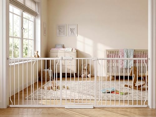 Extra Wide Baby Gate 85.8 (White / 85.8"-90.5"/218-230CM)
