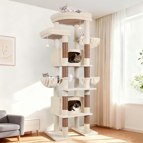 84 Inch Cat Tree for Large Cats (Beige)