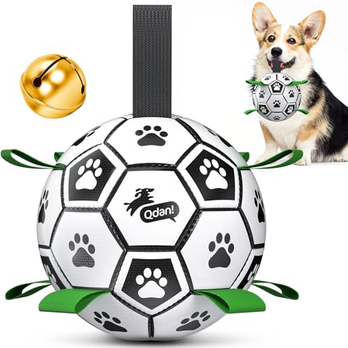 Dog Soccer Balls with Bell Inside (Squeaky Green / Medium Size 2 (6 Inch))