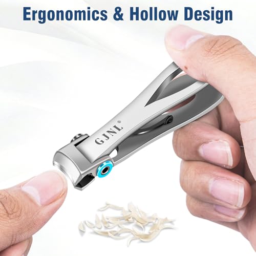 Toenail Clippers for Thick Toenails for Seniors 4PCS (Sliver Wide & Black Angled)
