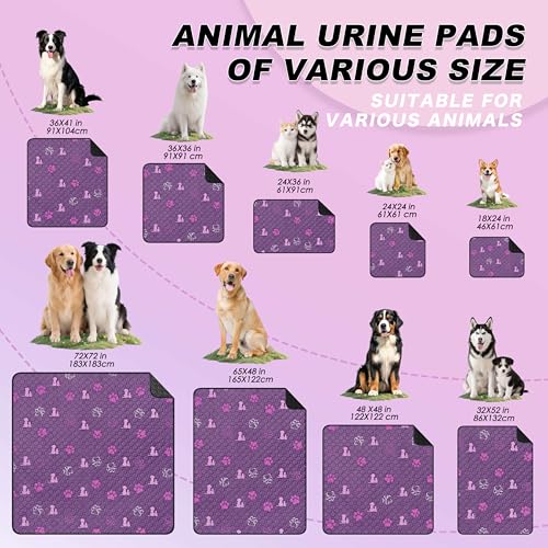 Washable Pee Pads for Dogs (Purple / 63"x63" (Pack of 1))