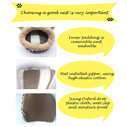 Guinea Pig Rat Bed and Hideout for Ferret Hedgehog Sleep and Hide (2.Giraffes-XL)