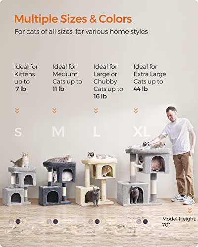 Cat Tree 26.4 (S (15.7"L x 11.8"W x 26.4"H) / Smoky Gray)