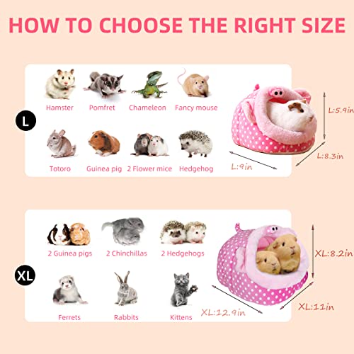 Guinea Pig Rat Bed and Hideout for Ferret Hedgehog Sleep and Hide (5.Pig-XL)