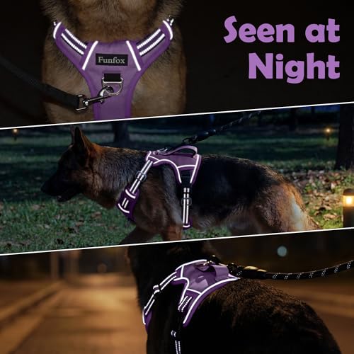 Dog Harness No Pull (Purple / Medium)