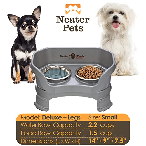 Neater Feeder Deluxe Mess (Small + Standard Bowl / Gunmetal)