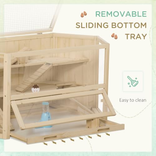 Wooden Large Hamster Cage (Natural Wood)