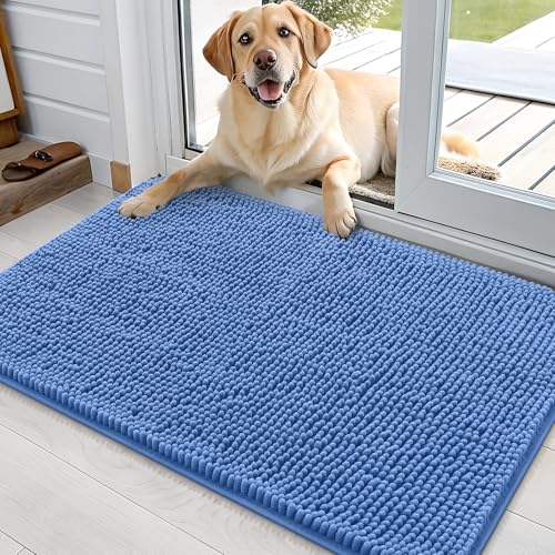Dog Door Mat for Muddy Paws 35x24 (Cornflower Blue / 35" X 24")