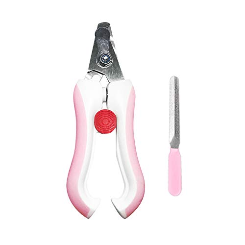 Bird Nail Clippers with Grinding Nail Scissors Tool Pet Parrot Claw Care (L / Pink)