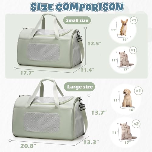 Extra Large Cat Carrying Case Pet Dog Carrier Soft (Mint Green)