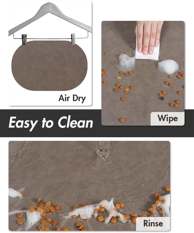 Absorbent Dog Food Mat (Brown / 23"x34")