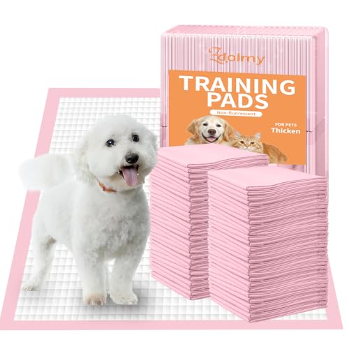 Pet Toilet Training Pads 100 Count Disposable Puppy Pee Pads for Dogs (Pink / 13" x 18"-100 Count)