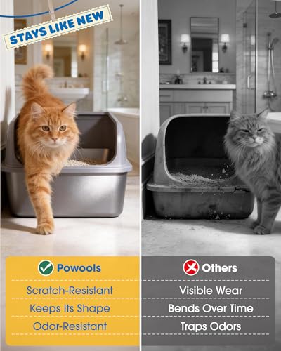 Stainless Steel Cat Litter Box (M (2 Packs) / Grey)
