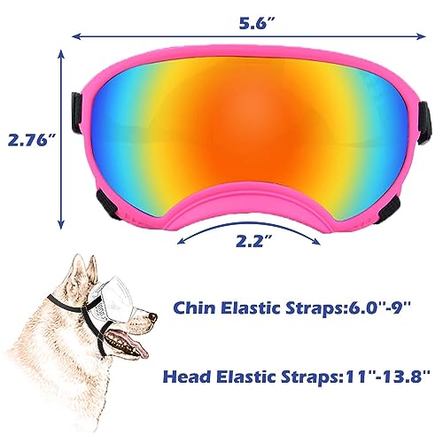 Medium Dog Sunglasses with Adjustable Strap UV Protection