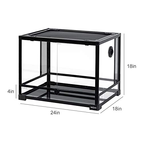 Large 34 Gallon Reptile Glass Tank (24" x 18" x 18" (34 Gallon))