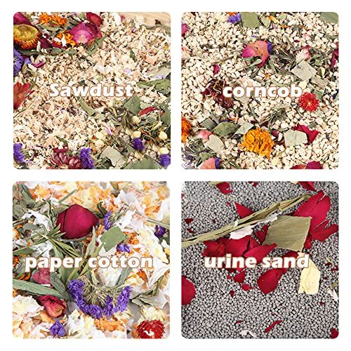 Natural Grain Flower&Herb Hamster Habitat Cage Accessories Bedding Decor (Flower path)