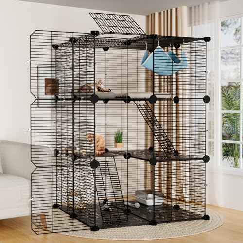 Large Cat Cage Indoor (L - 27.6" × 27.6" × 41.3")