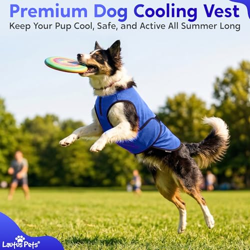 Dog Cooling Vest (Dark Blue / L)