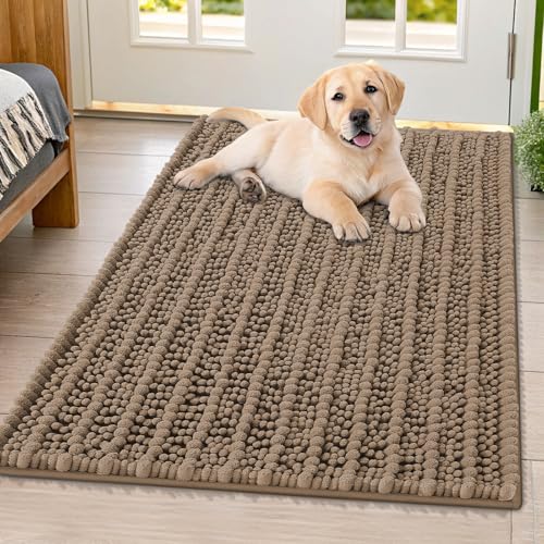 Dog Door Mat for Muddy Paws 40x32 (Layered-Camel / 40"X32")