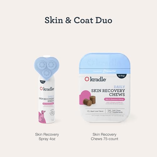 Skin Recovery Bundle for Dogs (75-Count Chews & 4oz Spray)