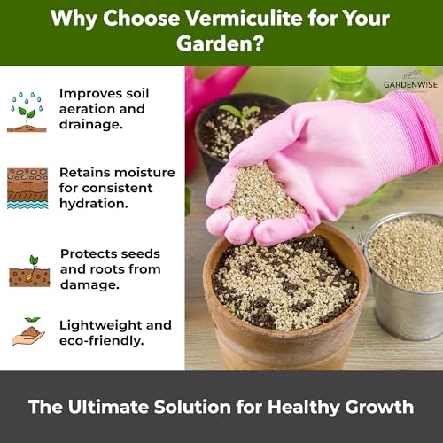 Organic Coarse Vermiculite for Indoor Gardening Plants and Mushrooms (Vermiculite Grade 3 - Medium / 5 qt)