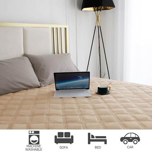 Waterproof Dog Bed Cover Pet Blanket with Anti (30x53 Inch (Pack of 1) / Beige)