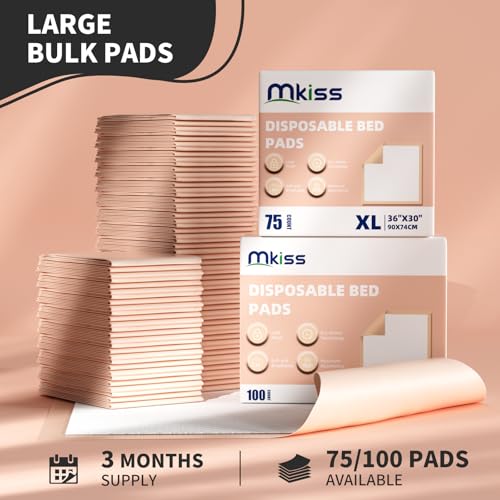 Bed Pads Disposable [100 Count] Adult Incontinence Underpads 30" x 36" Heavy Duty Absorbent Pee Pad (30"x36"(100 Count))